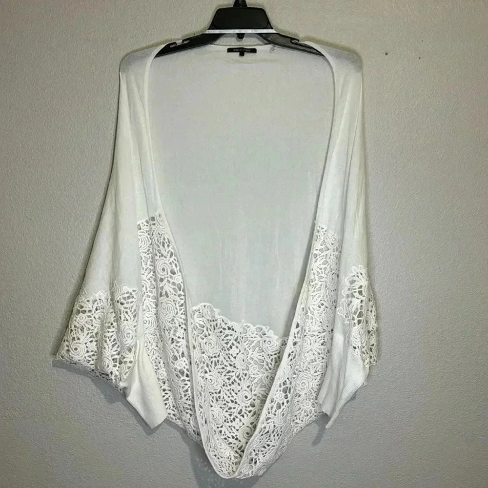 Kobi Halperin Crochet Drap Open Cardigan
